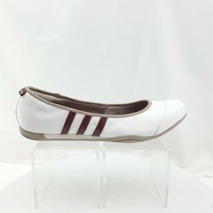 Adidas Leather Slip On Memory Foam Ballet Sneaker